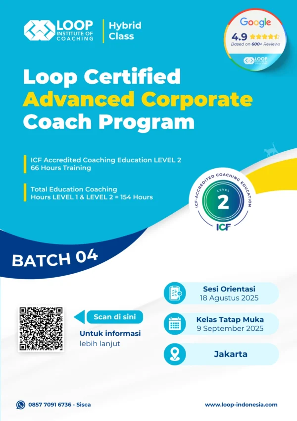 Loop Certified Advanced Corporate Coach Program LEVEL 2 Batch 04  –  ICF Accredited Coaching Education  - 154 Jam Training